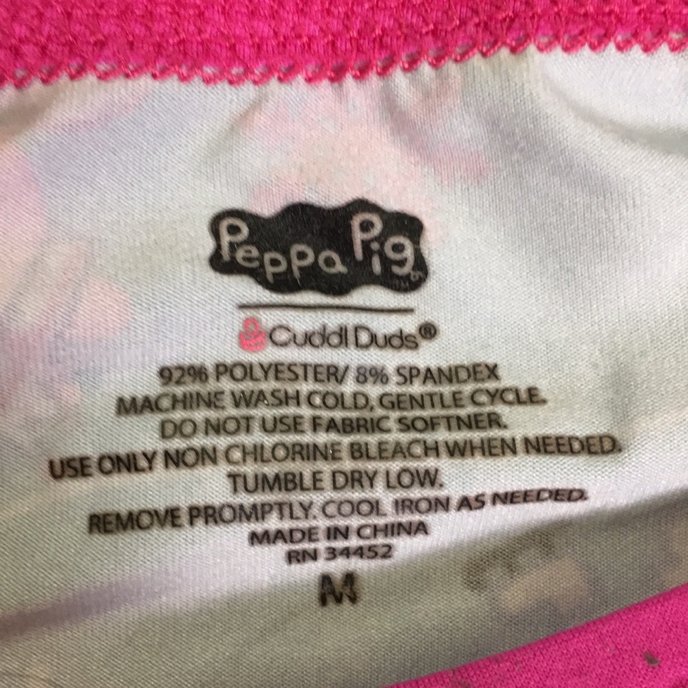 Peppa Pig Cuddl Duds Blue & Pink 2 Piece Long Underwear Base Layer Set Medium - Picture 2 of 7
